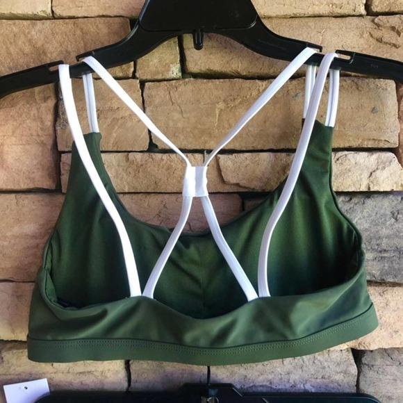 Hurley olive green white logo Bikini swimsuit NWT size Small - Picture 6 of 9